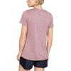 imageUnder Armour Womens Tech VNeck Twist ShortSleeve TShirtHushed Pink 662Metallic Silver