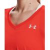imageUnder Armour Womens Tech VNeck Twist ShortSleeve TShirtPhoenix Fire 296Metallic Silver