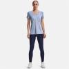 imageUnder Armour Womens Tech VNeck Twist ShortSleeve TShirtWashed Blue 421Metallic Silver