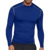 imageUnder Armour Mens ColdGear Armour Compression Mock LongSleeve TShirtRoyal 400Steel