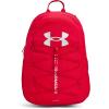 imageUnder Armour UnisexAdult Hustle Sport Backpack 433 Tech BlueTech BlueWhite One Size Fits AllRed 600Metallic Silver