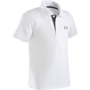 imageUnder Armour BabyBoys Short Sleeve Ua Match Polo Collared Shirt Chest Logo Soft ampamp ComfortableWhite Carbon Heather Graphite