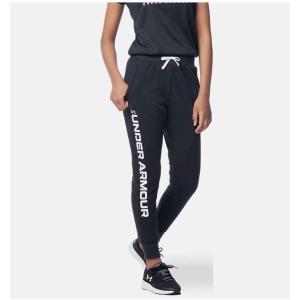 imageUnder Armour Girls Rival Fleece JoggersBlack 001White