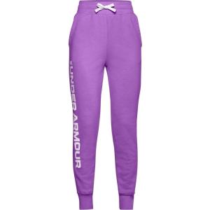 imageUnder Armour Girls Rival Fleece JoggersExotic Bloom 568Crystal Lilac