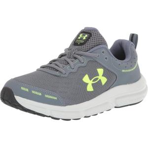 imageUnder Armour Mens Charged Assert 10 Shoes100 GravelGravelLime Surge