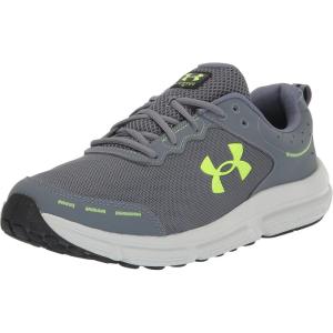 imageUnder Armour Mens Charged Assert 10 Shoes101 GravelGravelLime Surge