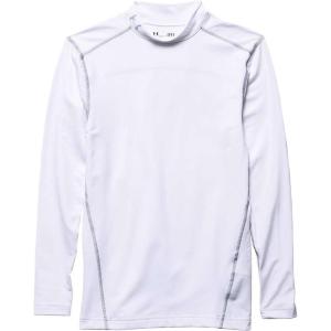 imageUnder Armour Mens ColdGear Armour Compression Mock LongSleeve TShirtWhite 100Steel