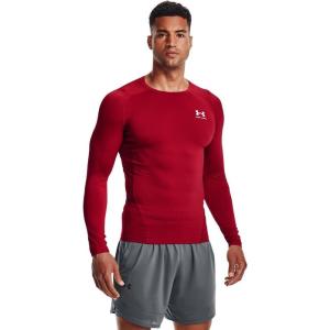 imageUnder Armour Mens HeatGear Compression LongSleeve TShirtFlawless 834White
