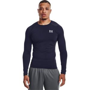 imageUnder Armour Mens HeatGear Compression LongSleeve TShirtMidnight Navy 410White
