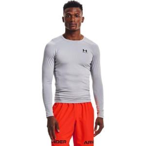 imageUnder Armour Mens HeatGear Compression LongSleeve TShirtMod GrayBlack