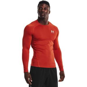 imageUnder Armour Mens HeatGear Compression LongSleeve TShirtRadiant Red 839White