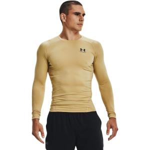 imageUnder Armour Mens HeatGear Compression LongSleeve TShirtTeam Vegas Gold 715Black
