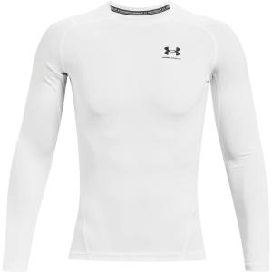 imageUnder Armour Mens HeatGear Compression LongSleeve TShirtWhite 100Black