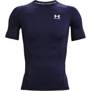 imageUnder Armour Mens HeatGear Compression ShortSleeve TShirtMidnight Navy 410White