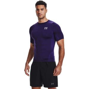 imageUnder Armour Mens HeatGear Compression ShortSleeve TShirtPurple 500White