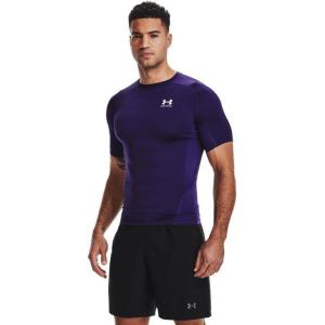 imageUnder Armour Mens HeatGear Compression ShortSleeve TShirtPurpleWhite