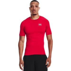 imageUnder Armour Mens HeatGear Compression ShortSleeve TShirtRedwhite
