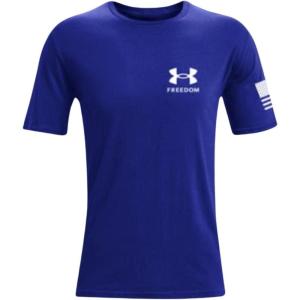 imageUnder Armour Mens New Freedom Flag TShirt400 Royal   White