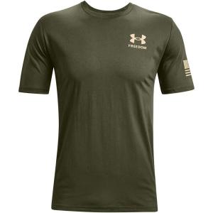 imageUnder Armour Mens New Freedom Flag TShirtMarine Od Green 390Desert Sand