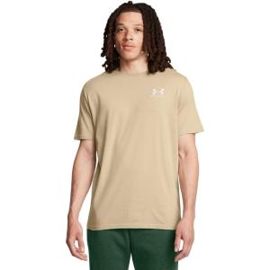 imageUnder Armour Mens Sportstyle Colorblock TShirt300 City Khaki   White