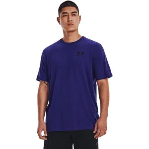 imageUnder Armour Mens Sportstyle Colorblock TShirt468 Sonar Blue  Black  Black