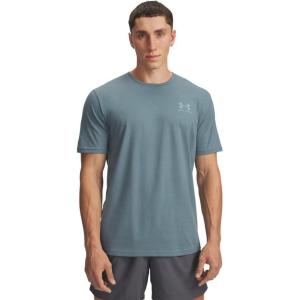 imageUnder Armour Mens Sportstyle Colorblock TShirt587 Jasper Blue   Serpentine