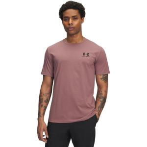 imageUnder Armour Mens Sportstyle Colorblock TShirt653 Maroon Mist   Cinna Red