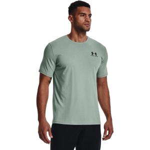 imageUnder Armour Mens Sportstyle Colorblock TShirt781 Opal Green   Black