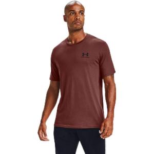 imageUnder Armour Mens Sportstyle Colorblock TShirtCinna Red 688Black