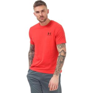 imageUnder Armour Mens Sportstyle Colorblock TShirtMartian Red