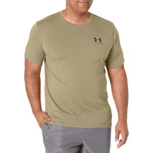 imageUnder Armour Mens Sportstyle Colorblock TShirtTent Medium Heather 361Black