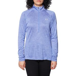 imageUnder Armour Mens Tech 14 Zip Top495 Baja Blue  White  Metallic Silver