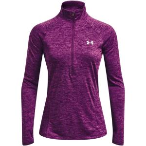 imageUnder Armour Mens Tech 14 Zip Top514 Rivalry  Strobe  Metallic Silver