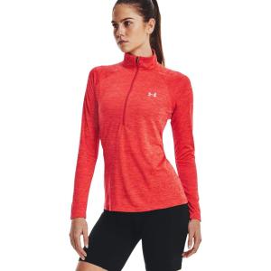 imageUnder Armour Mens Tech 14 Zip Top628 Beta  Pomegranate  Metallic Silver