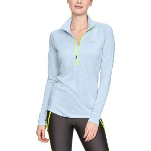 imageUnder Armour Mens Tech 14 Zip TopCoded Blue 451Metallic Silver