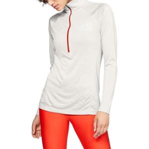 imageUnder Armour Mens Tech 14 Zip TopGhost Gray Radio Red Metallic Silver