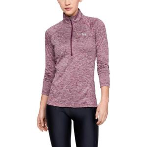 imageUnder Armour Mens Tech 14 Zip TopLevel Purple 569Metallic Silver