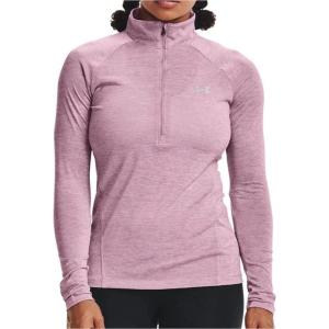 imageUnder Armour Mens Tech 14 Zip TopMauve Pink 698Metallic Silver