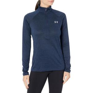 imageUnder Armour Mens Tech 14 Zip TopMidnight Navy 410Metallic Silver