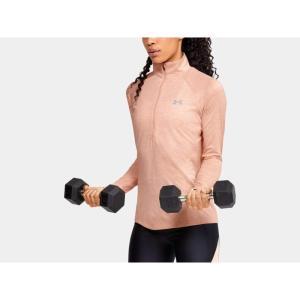 imageUnder Armour Mens Tech 14 Zip TopPeach Frost 845Metallic Silver