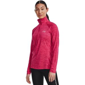 imageUnder Armour Mens Tech 14 Zip TopPenta Pink 975Metallic Silver