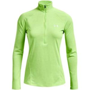 imageUnder Armour Mens Tech 14 Zip TopQuirky Lime 752Metallic Silver