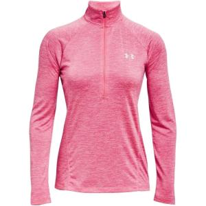 imageUnder Armour Mens Tech 14 Zip TopRetro Pink 676Metallic Silver