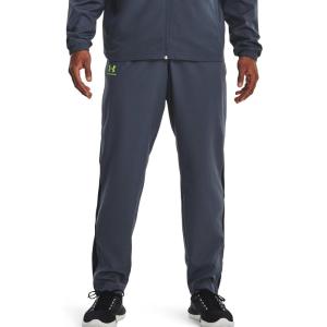 imageUnder Armour Mens Woven Vital Workout Pants044 Downpour Gray  Black  Lime Surge