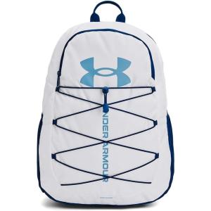imageUnder Armour UnisexAdult Hustle Sport Backpack 433 Tech BlueTech BlueWhite One Size Fits All101 White  Varsity Blue  Blizzard