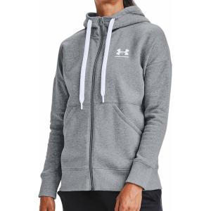imageUnder Armour Womens Rival Fleece Full Zip HoodieSteel Medium Heather 035White