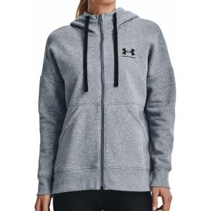 imageUnder Armour Womens Rival Fleece Full Zip HoodieSteel Medium Heather 036Black
