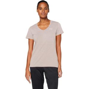imageUnder Armour Womens Tech VNeck Twist ShortSleeve TShirtDash Pink 667Metallic Silver
