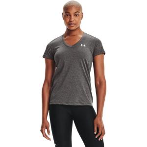 imageUnder Armour Womens Tech VNeck Twist ShortSleeve TShirtGray Metallic Silver