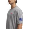imageUnder Armour Mens Freedom Flag Short Sleeve T Shirt036 Steel Light Heather   Red